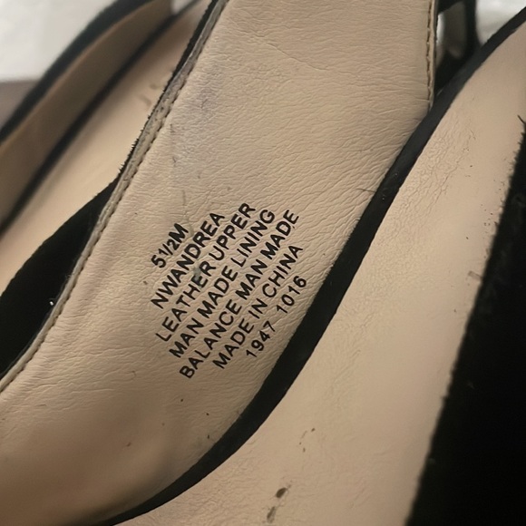 Nine West Women's Andrea Suede Black Ankle-High Leather Pump Size 5.5 - Picture 6 of 9